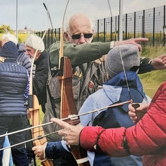 Peter Croft training beginner archers
