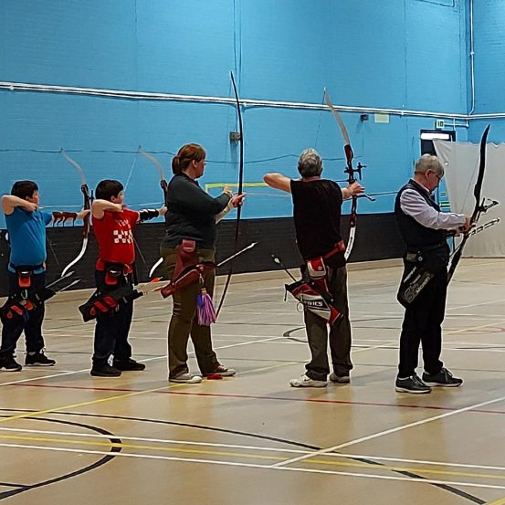 Ponteland Archers, indoor archery during winter